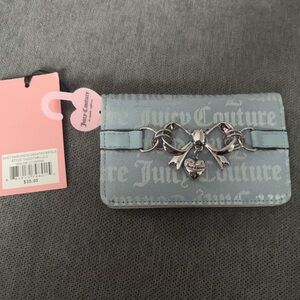 Juicy Couture Silver and Gray Card Holder